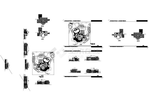 475平方米二层水乡温泉别墅二期别墅方案设计cad图(含效果图，共十张)-图二