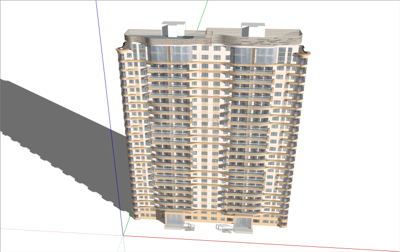 简约现代风格大连红星海项目高层住宅su模型-图二
