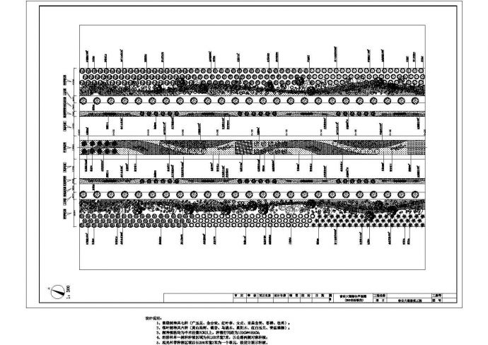 吉安大道景观工程绿化平面图_图1