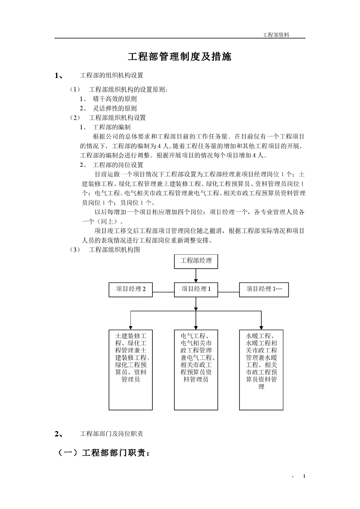 房地产公司工程部管理制度及措施-图一