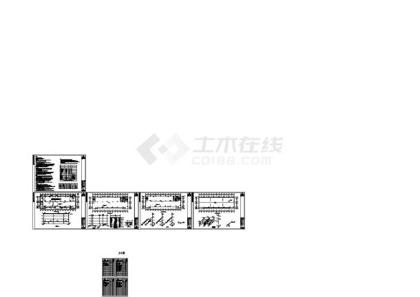 4层钢混框架结构办公楼全套施工图（建筑结构水电）-图二