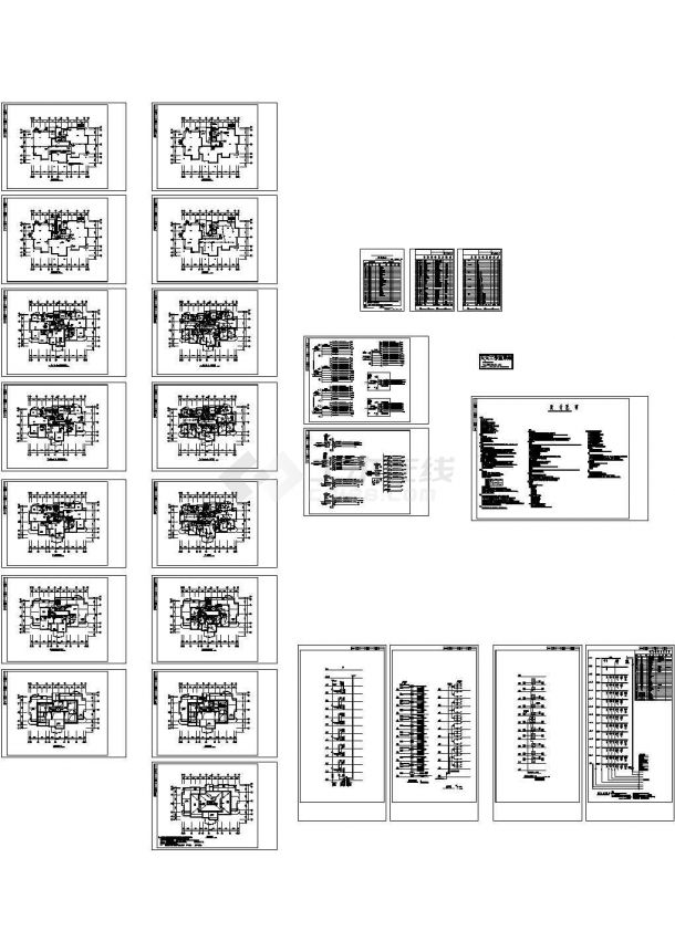 高层住宅楼电气设计CAD全套图纸-图一