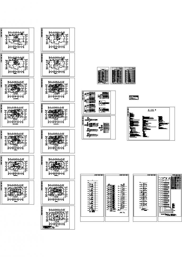 高层住宅楼电气设计CAD全套图纸_图1