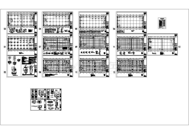 [浙江]3层框架结构菜市场建筑结构cad设计施工图-图二