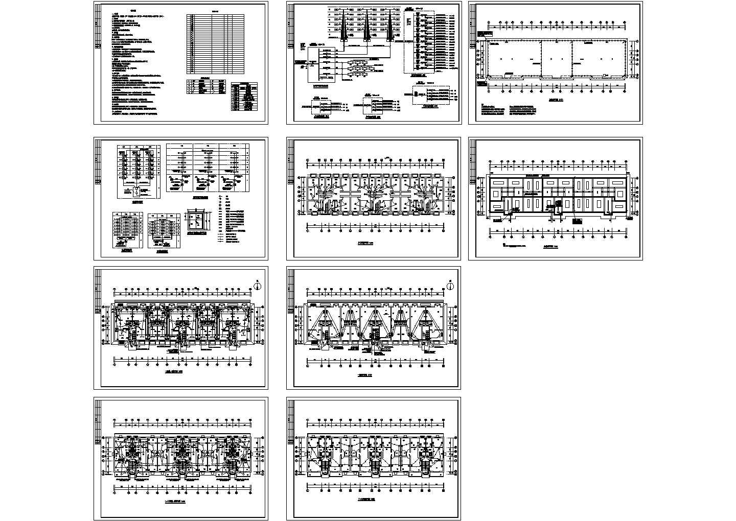 某多层住宅楼电气网络设计CAD平面图