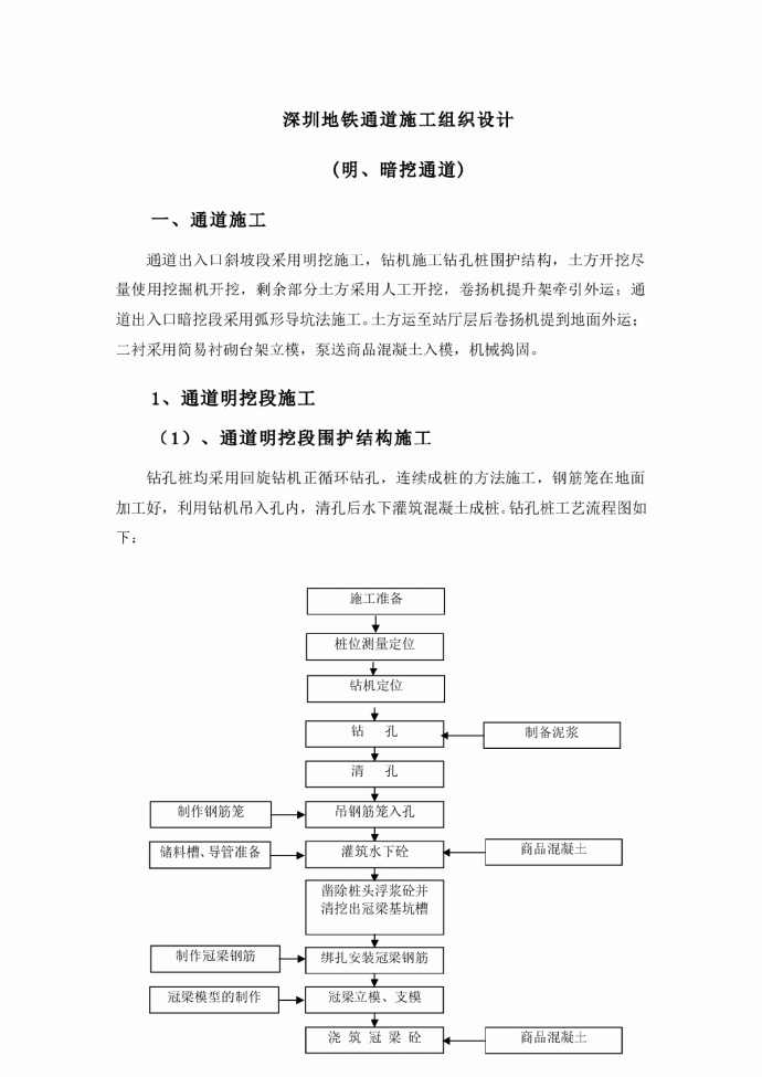 深圳地铁施工工程组织设计（明、暗挖）_图1