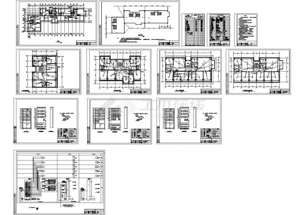 某六层住宅楼层电气干线设计布置图纸-图一