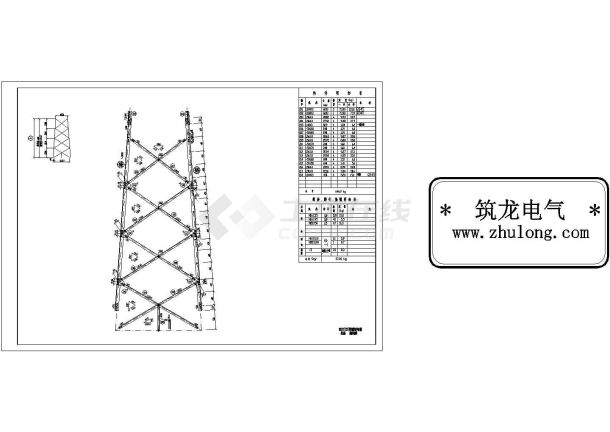 35kv铁塔设计cad大样图