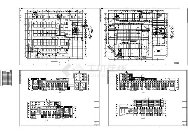 8层商住楼含大型商业商铺裙房建筑设计施工图-图一