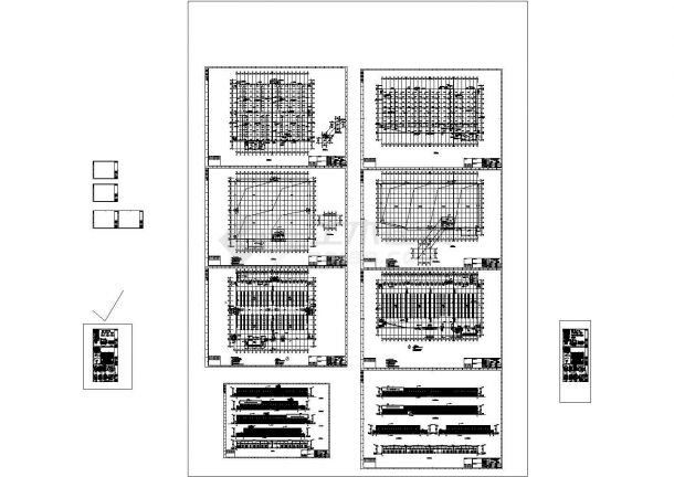 迪卡侬单层门式刚架仓库建筑结构CAD施工图-图二