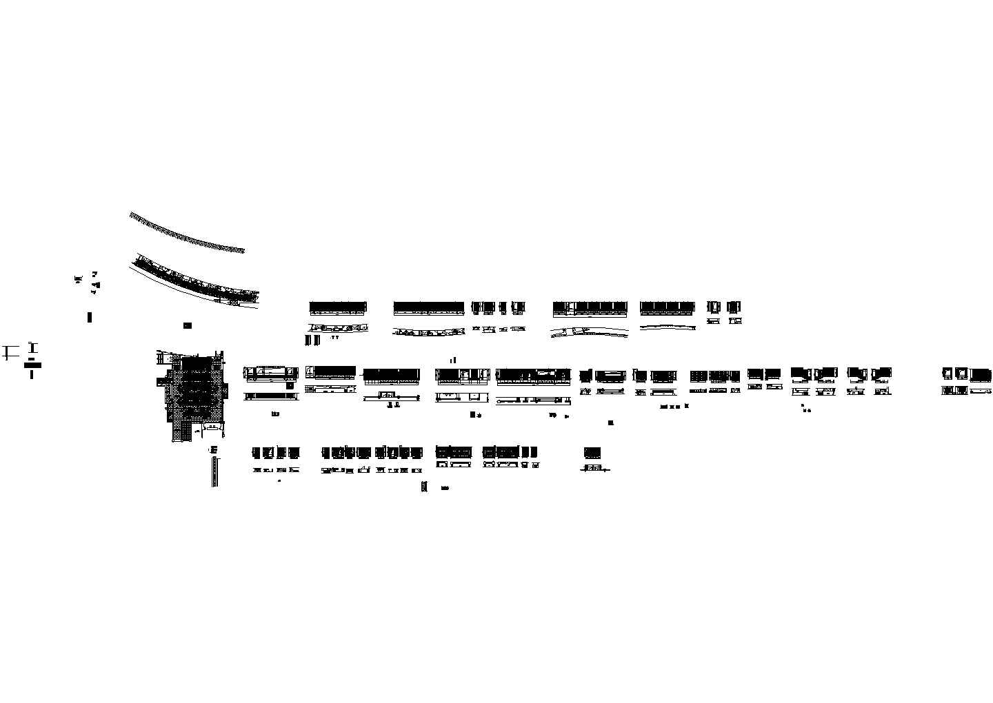 安徽某休闲中心首层徽菜馆餐饮空间装修施工图设计(含效果图)