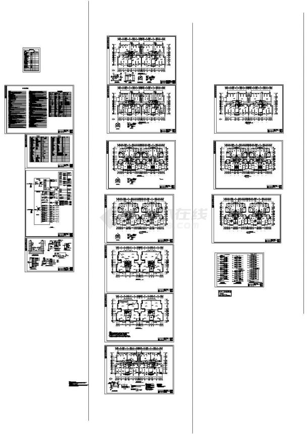 小高层住宅电气施工设计CAD全套图纸-图一