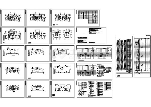 33层住宅电气全套CAD设计平面图-图一