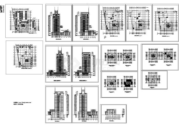 某十九层高层钢结构写字楼（含地下室）建筑施工图设计-图一