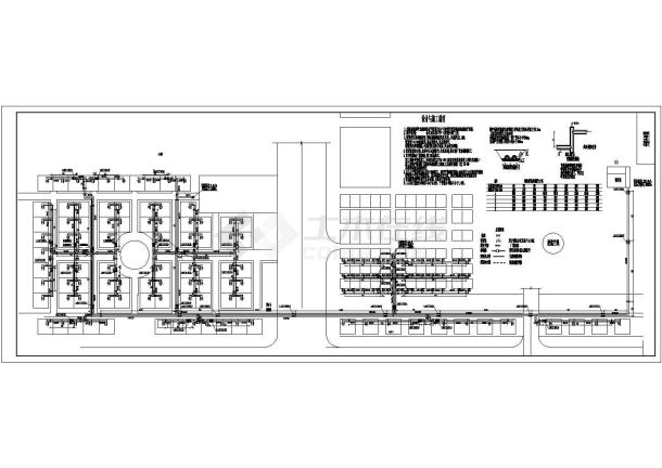 别墅区采暖外网详细设计CAD施工图-图一