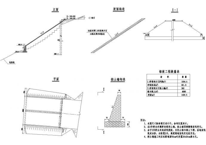 炭窑沟特大拱形桥建筑设计CAD施工图_图1