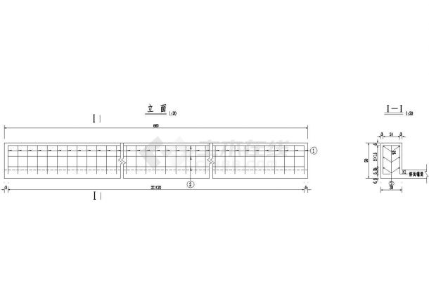 8m钢筋混凝土空心板防撞护栏钢筋节点详图设计-图二
