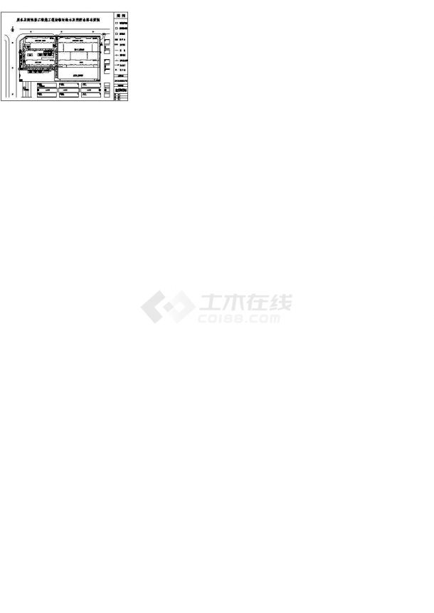 北京两限房施工现场临时用水及消防平面布置图-图一