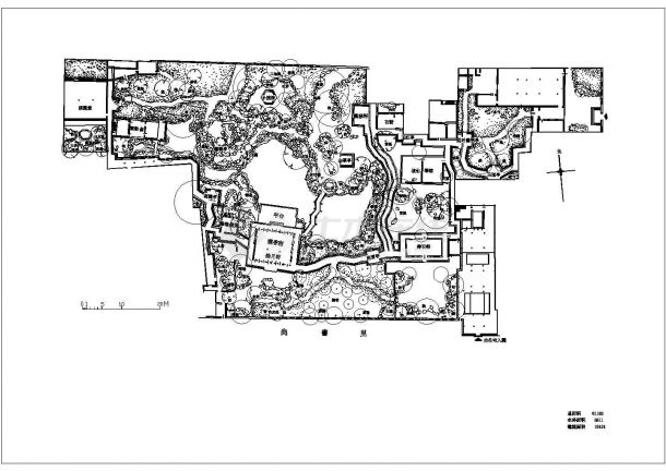 中国传统古典园林设施CAD平面施工图-图二