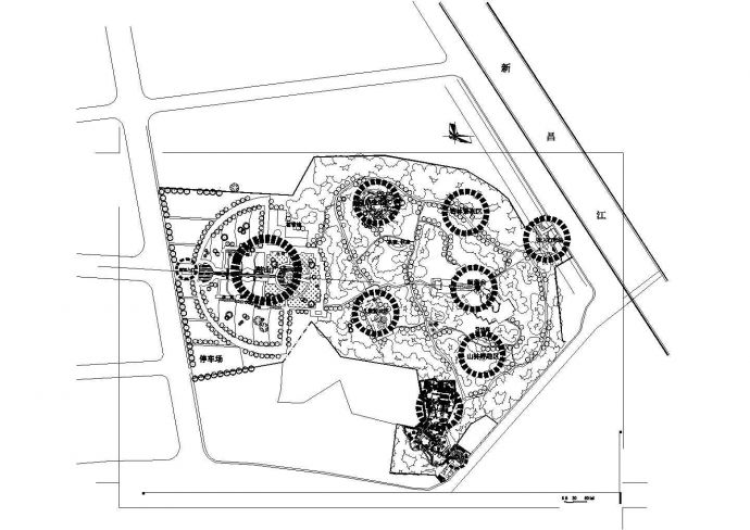 [福建]某公园景观设计方案CAD平面图_图1