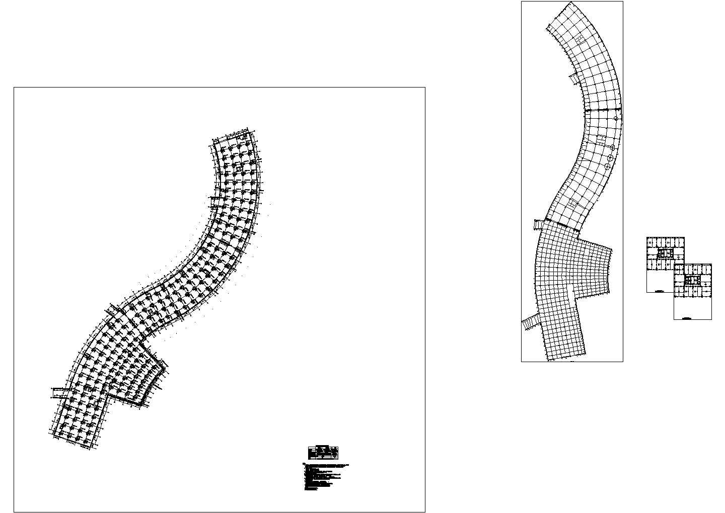 文化中心-S形商业街及车库结构cad设计施工图