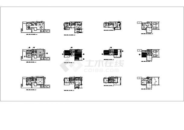 某三层带地下室户型私人复式住宅现代风格室内装修设计cad全套施工图（含物料表，含软装家具图片）-图一
