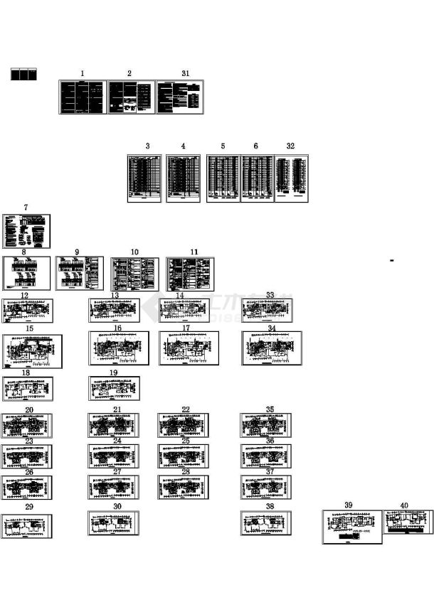 某一类高层住宅楼强弱电设计cad全套电气施工图（含设计说明，含消防设计，含人防设计）-图一