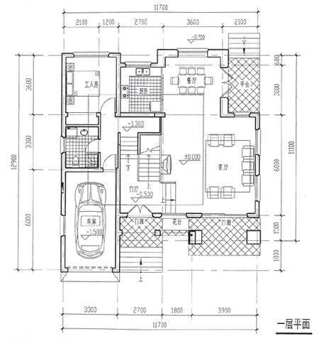 12.9x11.7m 4层别墅设计+效果图-图二