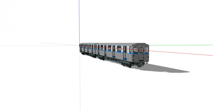 现代灰色简洁地铁su模型_图1