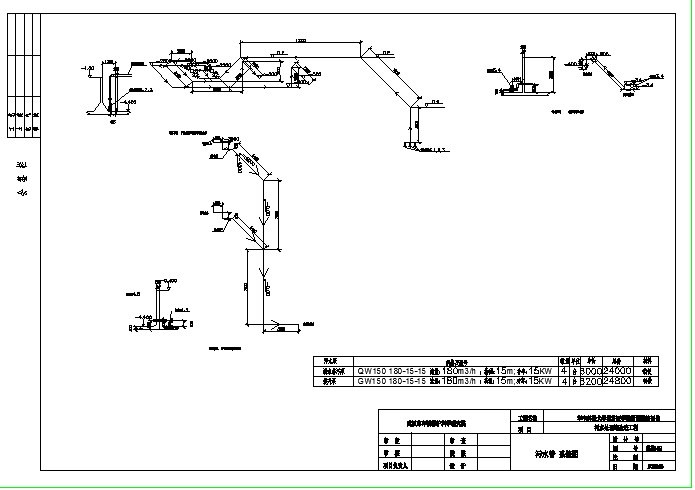 某医院污水处理站改造工程设计cad全套工艺方案图纸（含设计说明）