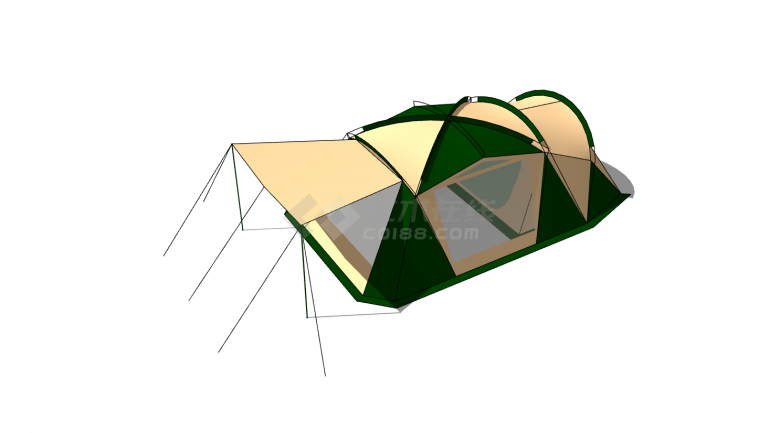 现代折叠式儿童帐篷su模型-图二