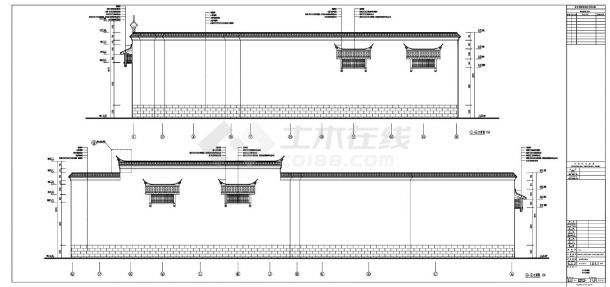 2层中式仿古建筑建筑设计施工图-图一