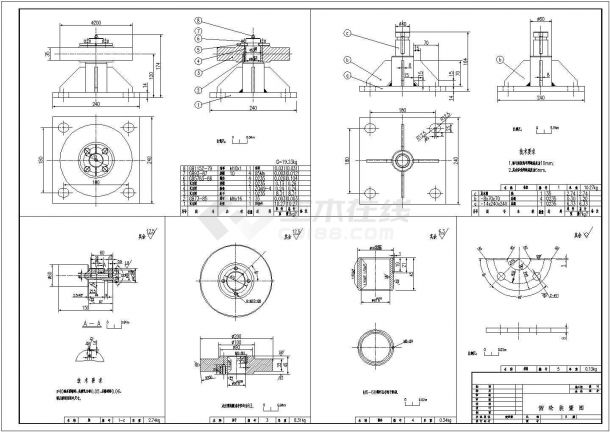 [四川]水库平板闸门金属结构施工图CAD-图二
