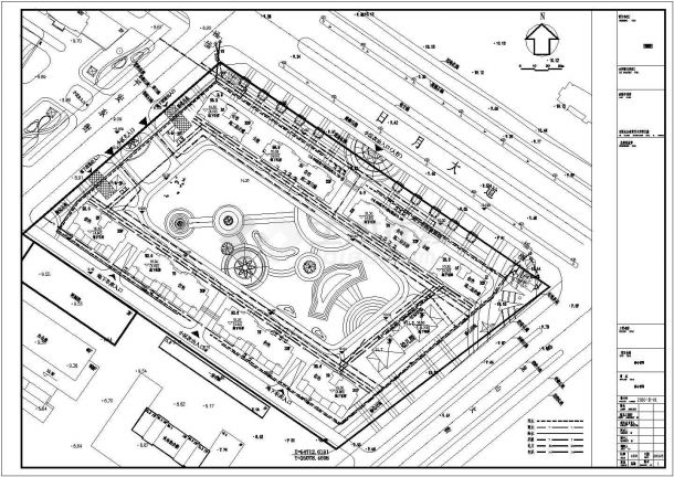某高档花园广场综合管网设计CAD施工图-图一