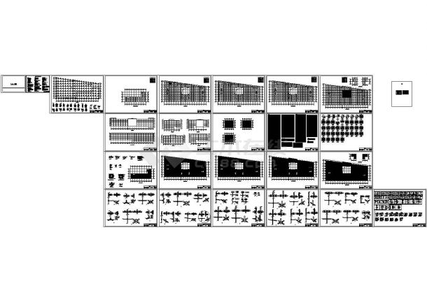 [山西]钢框架商业大厦结构施工图-图一