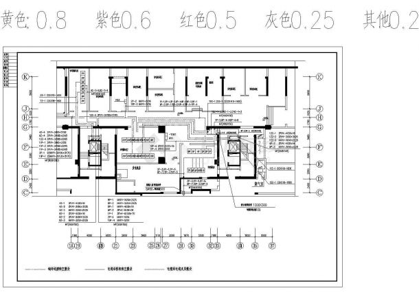 某高层住宅楼建筑电气全套施工CAD图纸，含电气说明-图二