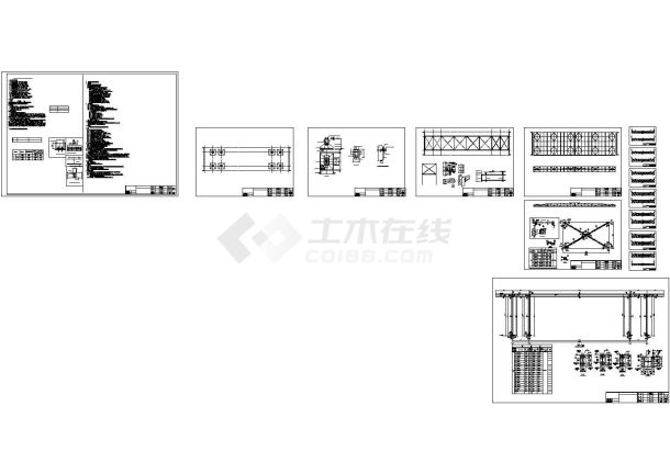 物流园钢结构大门结构CAD施工图-图二