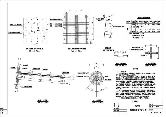 高速铁路路基临时锚喷支护设计通用图_图1