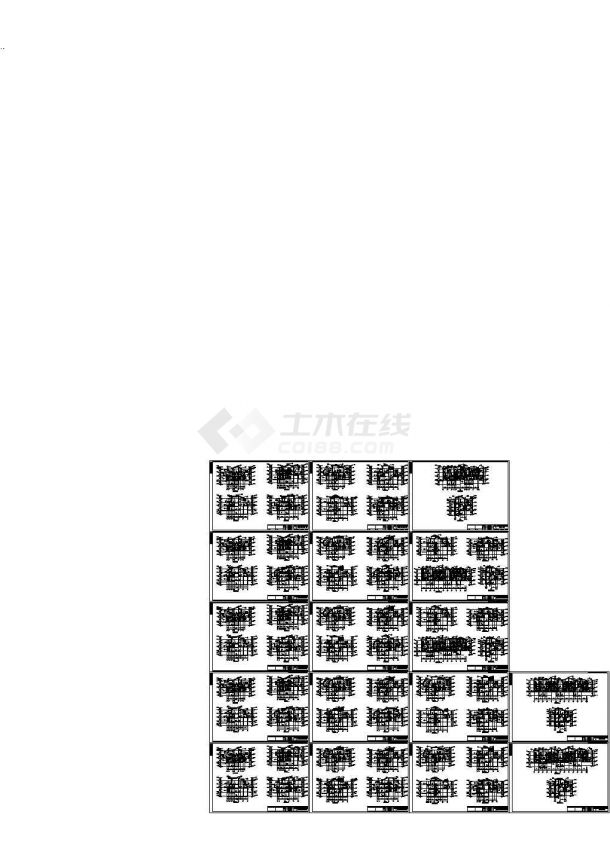 某社区三层联排式别墅设计cad建筑剖面图（标注详细，17张图）-图二