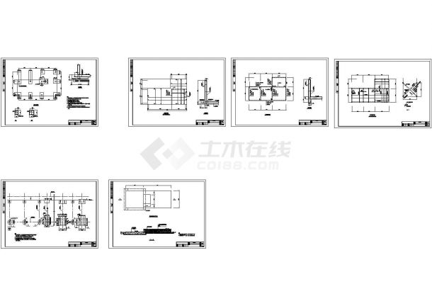 铸造循环水池结构CAD设计施工图-图一