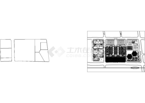 某三层混凝土柱与空间钢管桁架式排架结构大空间现代展览馆（地上三层，64861㎡）设计cad全套结构施工图（含设计说明，含建施图）-图一