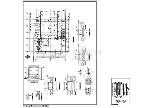 东芝电梯2层大型厂房全套建筑设计CAD施工图-图一