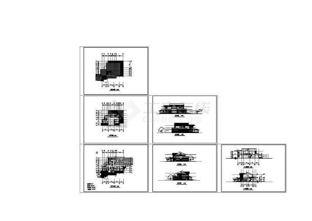 某地上二层框架结构别墅（五室四厅三卫，337.㎡）设计cad全套建筑施工图（甲级院设计）-图一