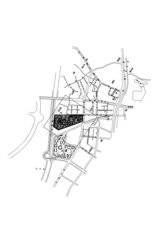 深圳知名小区规划设计cad图(含总平面图)-图一