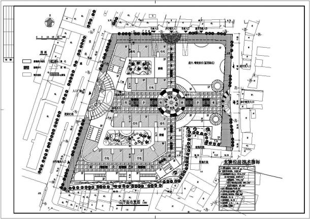 1万平方米商住小区规划设计cad图(含总平面图)-图一