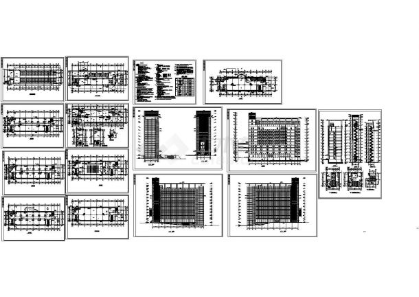 13981平米11层电子研发楼建筑设计施工cad图纸（含地下一层，共十五张）-图一