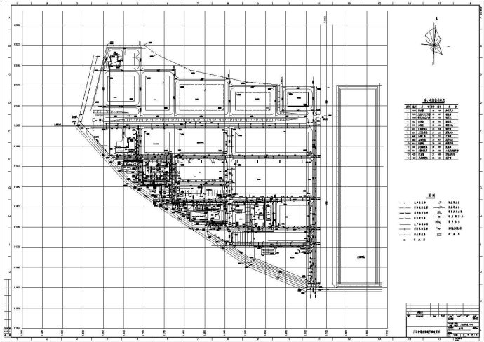 某厂区给排水管道系统平面布置图_图1