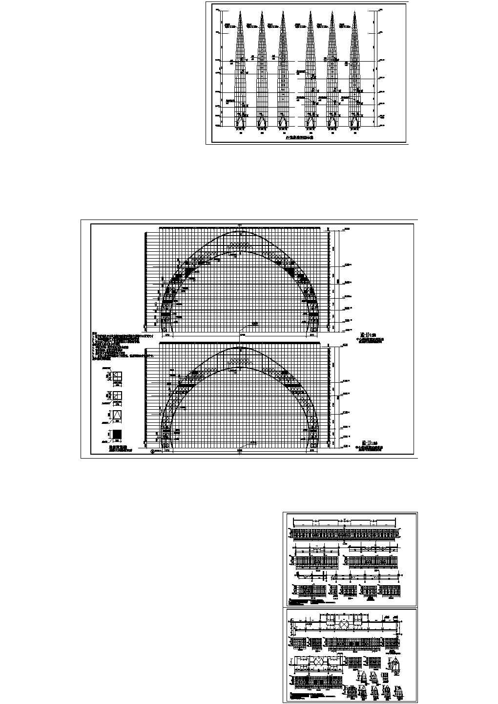 8万平内外壳钢桁架结构歌剧院建筑设计CAD施工图