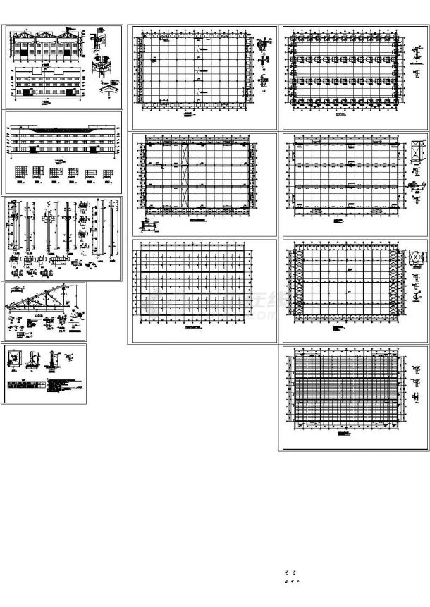 无锡某排架结构单层厂房结构设计图-图二