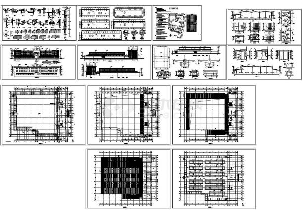 某市三层框架结构菜市场（8422.6㎡）设计cad全套建筑施工方案图（含设计说明）-图二